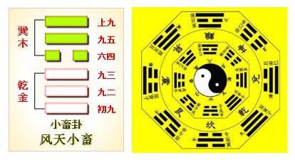 九卦|《易经》第九卦：小畜卦【卦象图解、阳宅、先天卦、后天卦、流。